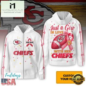 NFL Kansas City Chiefs Just A Girl In Love With Her Custom Zip Hoodie