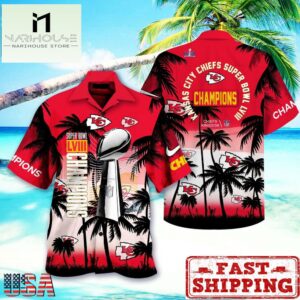NFL Kansas City Chiefs Palm Tree Hawaiian Shirt, Short