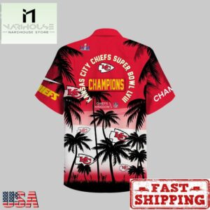 NFL Kansas City Chiefs Palm Tree Hawaiian Shirt, Short