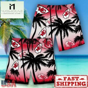 NFL Kansas City Chiefs Palm Tree Hawaiian Shirt, Short