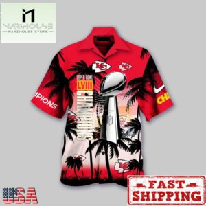 NFL Kansas City Chiefs Palm Tree Hawaiian Shirt, Short
