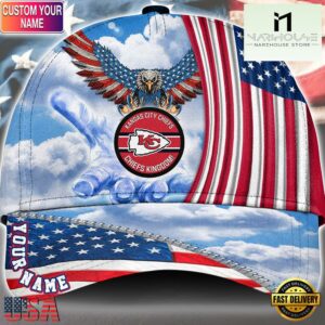 NFL Kansas City Chiefs Special American Flag Veterans Custom Cap