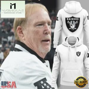 NFL Las Vegas Raider Mark Davis White Hoodie