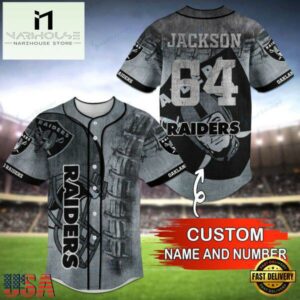 NFL Las Vegas Raider Personalized Baseball Jersey, Football Team Design Jersey Shirt