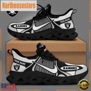 NFL Las Vegas Raiders Blue White Stripes Logo Custom Clunky Max Soul Shoes