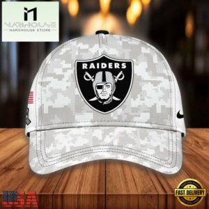 NFL Las Vegas Raiders Camo 2024 Salute to Service Baseball Cap