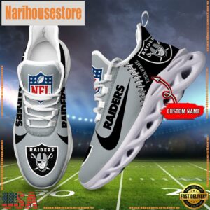 NFL Las Vegas Raiders Custom Name Max Soul Shoes Gift For Fans