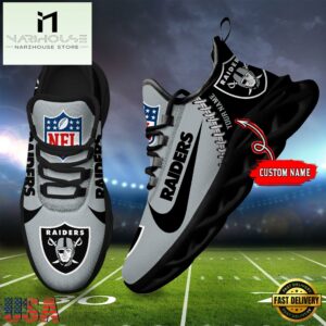 NFL Las Vegas Raiders Football Team Design Max Soul Shoes, Football New Sneaker Shoes