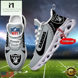 NFL Las Vegas Raiders Football Team Design Max Soul Shoes, Football New Sneaker Shoes