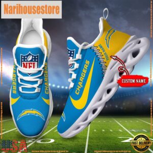 NFL Los Angeles Chargers Custom Name Max Soul Shoes Gift For Fans