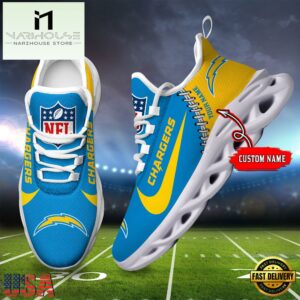 NFL Los Angeles Chargers Football Team Design Max Soul Shoes, Football New Sneaker Shoes