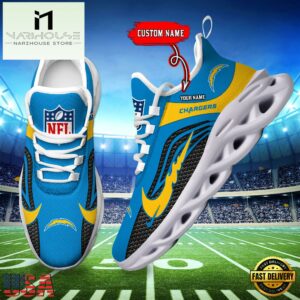 NFL Los Angeles Chargers Football Team New Design Max Soul Shoes Sneaker