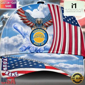 NFL Los Angeles Chargers Special American Flag Veterans Custom Cap