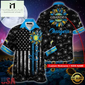 NFL Los Angeles Chargers Sunflower For Mother Day Father Day Hawaiian Shirt