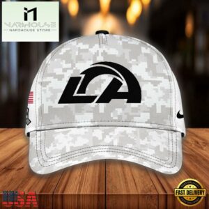 NFL Los Angeles Rams Camo 2024 Salute to Service Baseball Cap