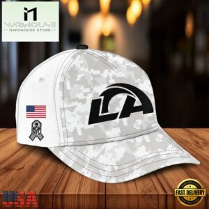 NFL Los Angeles Rams Camo 2024 Salute to Service Baseball Cap