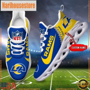 NFL Los Angeles Rams Custom Name Max Soul Shoes Gift For Fans