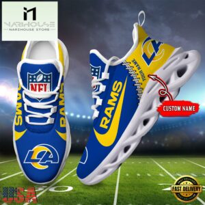 NFL Los Angeles Rams Football Team Design Max Soul Shoes, Football New Sneaker Shoes