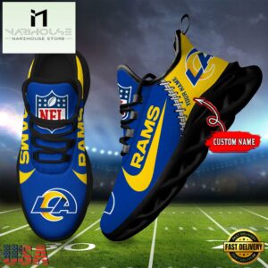 NFL Los Angeles Rams Football Team Design Max Soul Shoes, Football New Sneaker Shoes