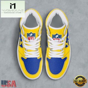 NFL Los Angeles Rams Grunge Style Custom Air Jordan 1 Shoes