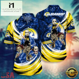 NFL Los Angeles Rams Halloween Horror Movies Summer Hawaiian Shirts