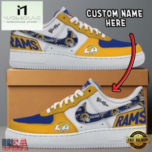 NFL Los Angeles Rams Logo Team Design Custom Air Force 1 Shoes