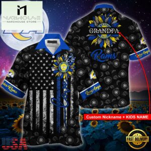 NFL Los Angeles Rams Sunflower For Mother Day Father Day Hawaiian Shirt