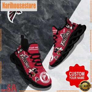 NFL Max Soul Shoes, Atlanta Falcons Clunky Shoes Custom Name For Fans Christmas