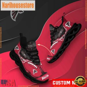 NFL Max Soul Shoes, Atlanta Falcons Clunky Shoes Custom Name