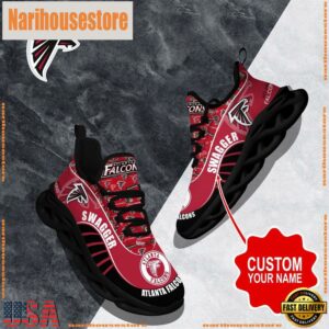NFL Max Soul Shoes, Atlanta Falcons Clunky Shoes Sport Custom Name Football