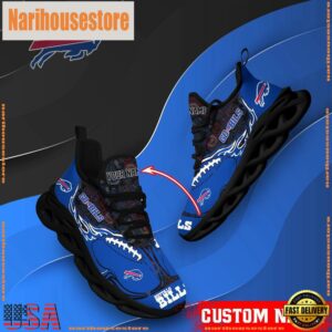 NFL Max Soul Shoes, Buffalo Bills Clunky Shoes Custom Name