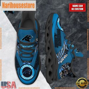 NFL Max Soul Shoes, Carolina Panthers Clunky Shoes Custom For Fans