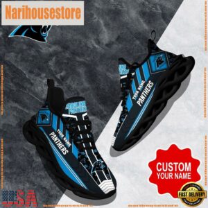 NFL Max Soul Shoes, Carolina Panthers Clunky Shoes Logo Custom Name Nfl