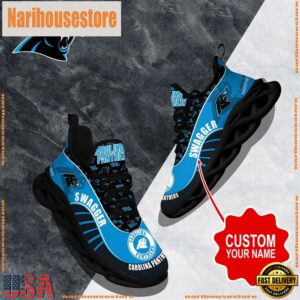 NFL Max Soul Shoes, Carolina Panthers Clunky Shoes Sport Custom Name Football