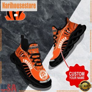 NFL Max Soul Shoes, Cincinnati Bengals Clunky Shoes Sport Custom Name Football