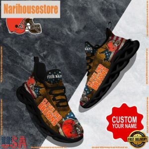NFL Max Soul Shoes, Cleveland Browns Clunky Shoes Custom Gift Women And Men