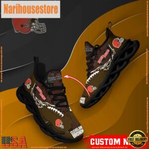 NFL Max Soul Shoes, Cleveland Browns Clunky Shoes Custom Name