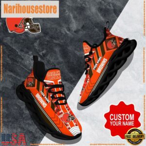 NFL Max Soul Shoes, Cleveland Browns Clunky Shoes Logo Custom Name Nfl