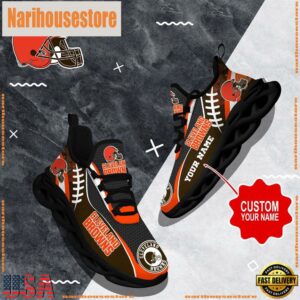 NFL Max Soul Shoes, Cleveland Browns Shoes Custom Nfl Sport Loves