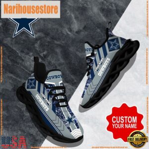 NFL Max Soul Shoes, Dallas Cowboys Clunky Shoes Logo Custom Name Nfl