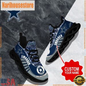 NFL Max Soul Shoes, Dallas Cowboys Clunky Shoes Sport Custom Name Football