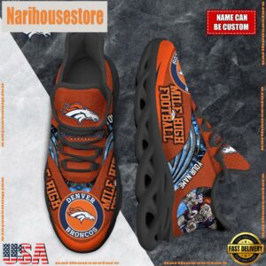 NFL Max Soul Shoes, Denver Broncos Clunky Shoes Custom For Fans
