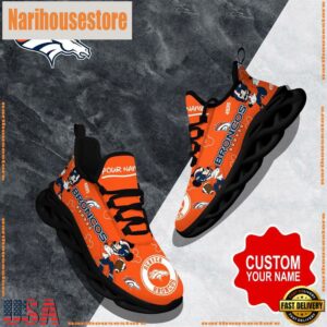 NFL Max Soul Shoes, Denver Broncos Clunky Shoes Custom Name For Fans Christmas