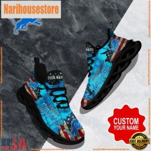 NFL Max Soul Shoes, Detroit Lions Clunky Shoes Custom Gift Women And Men