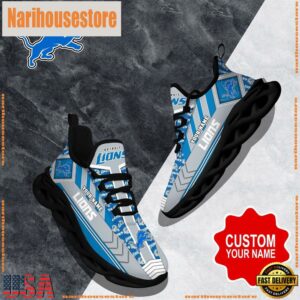 NFL Max Soul Shoes, Detroit Lions Clunky Shoes Logo Custom Name Nfl