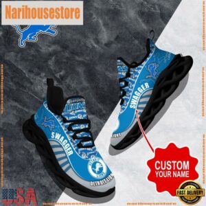 NFL Max Soul Shoes, Detroit Lions Clunky Shoes Sport Custom Name Football