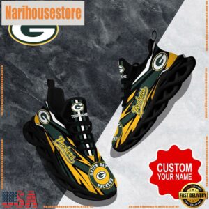 NFL Max Soul Shoes, Green Bay Packers Clunky Shoes Custom Custom Name Football