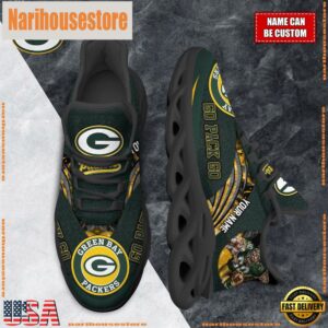 NFL Max Soul Shoes, Green Bay Packers Clunky Shoes Custom For Fans