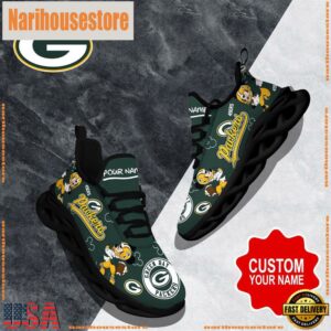 NFL Max Soul Shoes, Green Bay Packers Clunky Shoes Custom Name For Fans Christmas