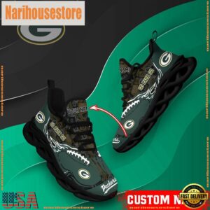 NFL Max Soul Shoes, Green Bay Packers Clunky Shoes Custom Name